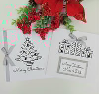 Image 3 of Petsonalised Handmade Christmas Card, Various Colours, Bling Christmas Card, Christmas Presents Card