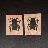 Cockroach Lino Print Patch (Pink Marble)
