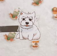 Vinyl sticker - White terrier pup