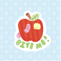 Image 1 of Funny Bite Me Sticker 