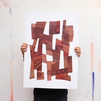 Image 2 of TOTEM MOIRÉ Orange + Brown