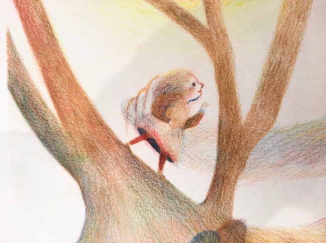 The Sun worshippers ~ Original drawing on paper