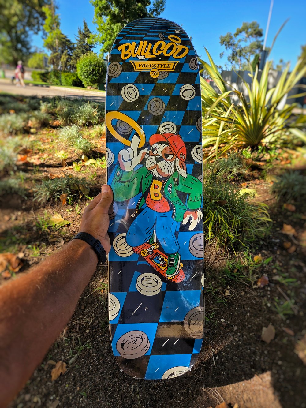 Image of Freestyle Skate Deck 7.6" - Checkers Blue