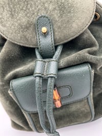 Image 4 of Gucci Bamboo Dark Green Backpack Small