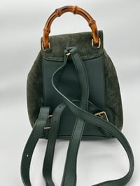 Image 7 of Gucci Bamboo Dark Green Backpack Small