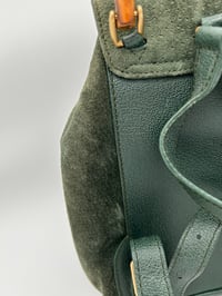Image 8 of Gucci Bamboo Dark Green Backpack Small