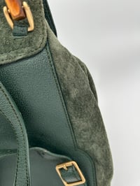 Image 9 of Gucci Bamboo Dark Green Backpack Small