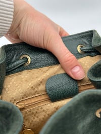 Image 21 of Gucci Bamboo Dark Green Backpack Small