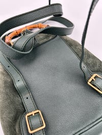 Image 10 of Gucci Bamboo Dark Green Backpack Small