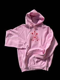 Image 1 of Hoodie triangle baton rose et rouge