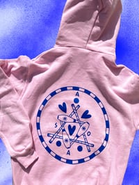 Image 1 of Hoodie massues bâtons rose et bleu