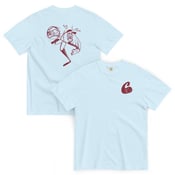 Image of Phillies Curveball Tee in Burgundy or Powder Blue