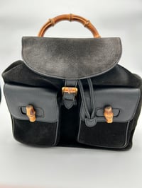 Image 1 of Gucci Bamboo Medium Backpack Black