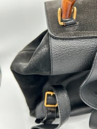 Image 9 of Gucci Bamboo Medium Backpack Black