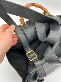 Image 11 of Gucci Bamboo Medium Backpack Black