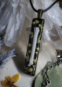 Image 1 of Bone and Floral Pendant