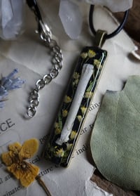 Image 3 of Bone and Floral Pendant