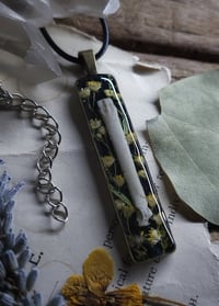 Image 4 of Bone and Floral Pendant