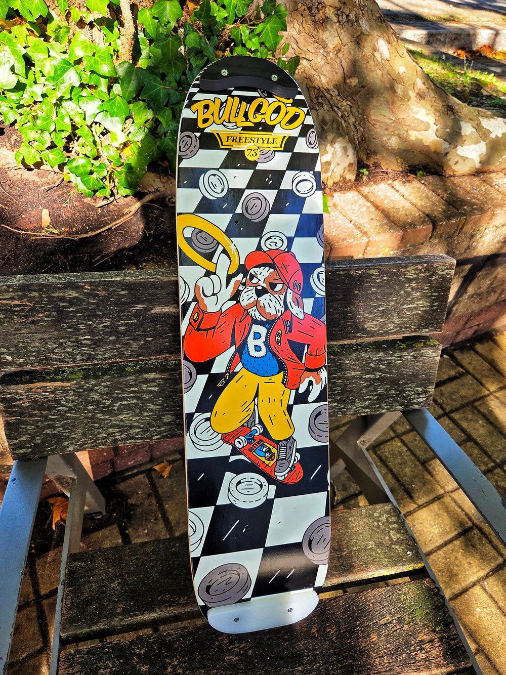 Image of Freestyle Skate Deck 7.3" - Checkers Black