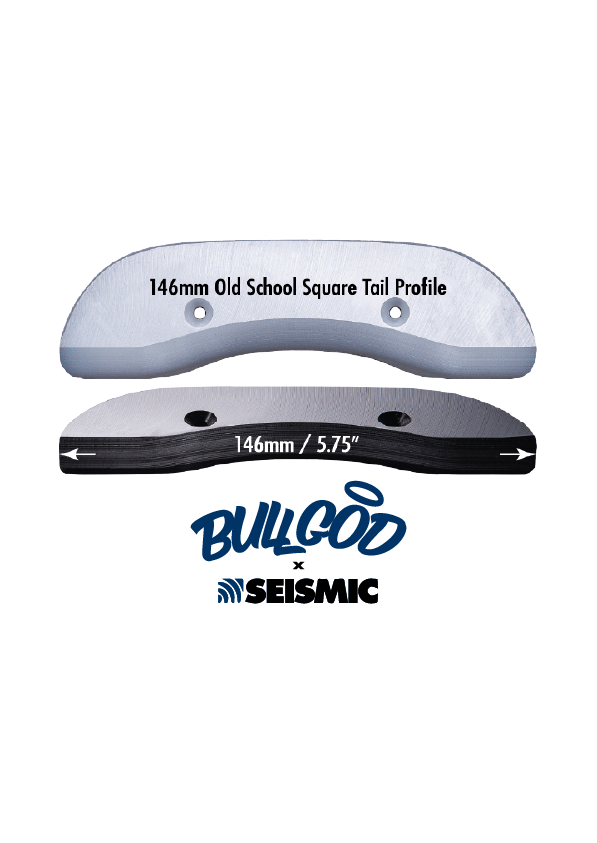 Image of Seismic Skid Plate - Old School Square Tail 146mm