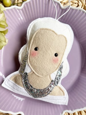 Image of Evita Eva Peron felt decoration 