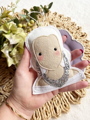 Image of Evita Eva Peron felt decoration