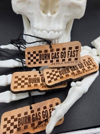 Image 2 of BURN GAS GO FAST CHECKER BACKGROUND - SCENT YOURSELF CAR AIR STENCHERS