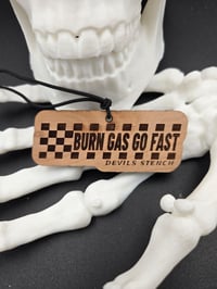 Image 1 of BURN GAS GO FAST CHECKER BACKGROUND - SCENT YOURSELF CAR AIR STENCHERS
