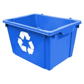 AW075611 Blue, 20" x 15" x 12" w/ Mobius Loop Recycling Container