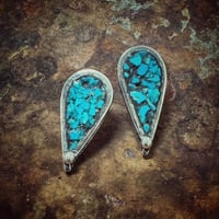 Image 1 of Turquoise Inlay Earrings