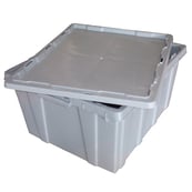 Image 2 of DL24201202MILL Grey, 24" x 20" x 12", Traction Bottom, Detached Lid Container