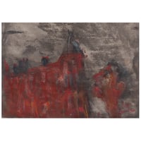 Image 1 of Empty Windows - Charcoal, Soft Pastels and Acrylic Paint on Paper 