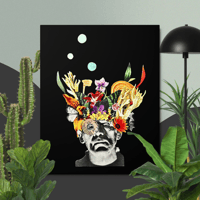 Image 10 of Frankenflower - Metal Prints - 3 Size Options - Botanical Art - Halloween Decor 