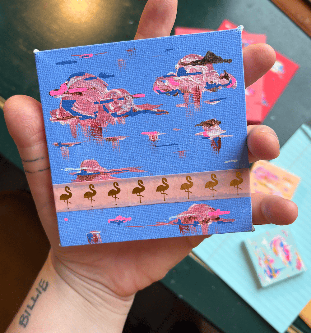 Image of Flamingo Cloud Painting