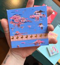 Image 2 of Flamingo Cloud Painting
