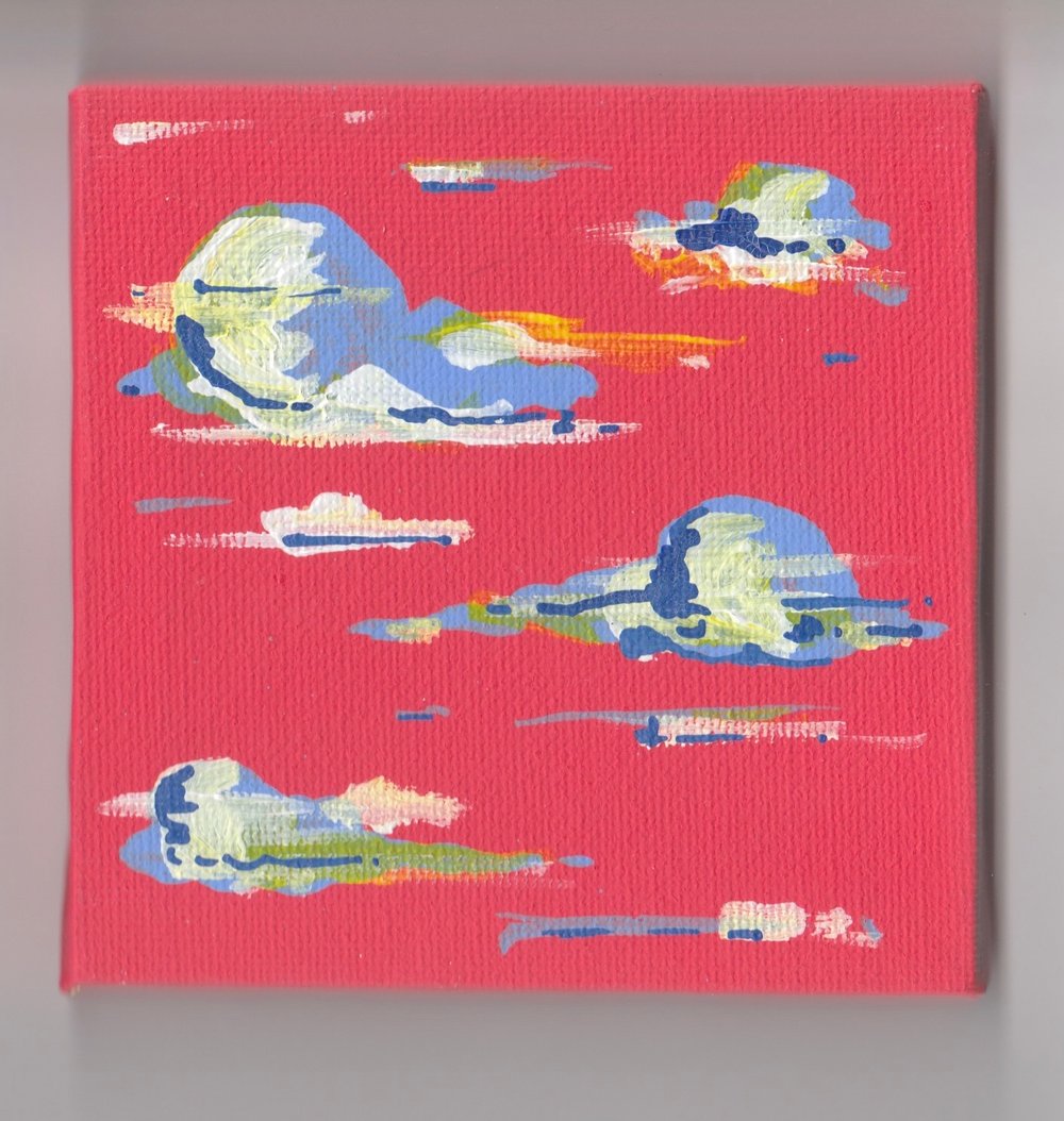 Image of Fuchsia Cloud Painting