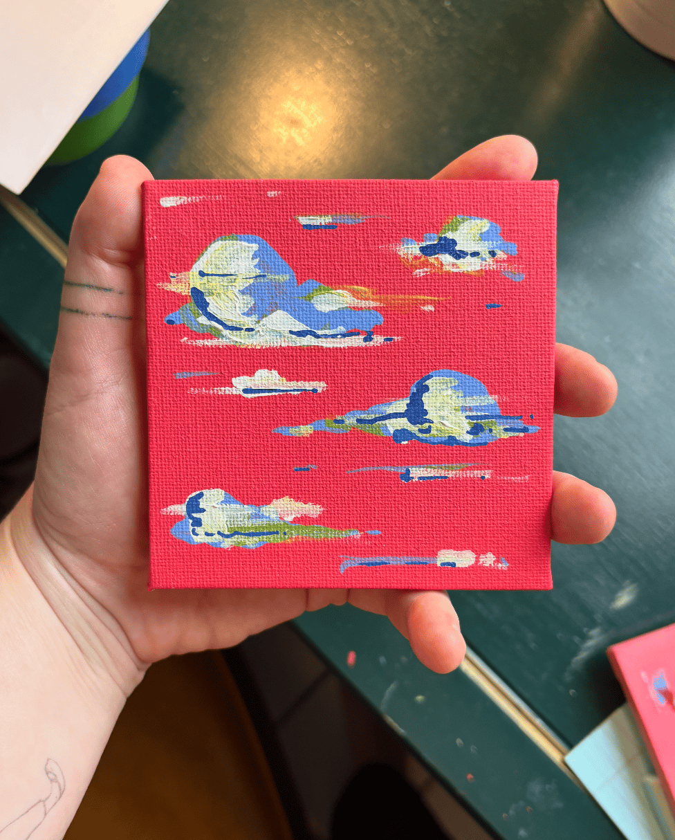 Image of Fuchsia Cloud Painting