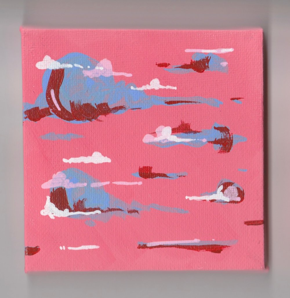 Image of Salmon Cloud Painting