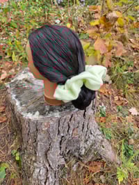 Image 3 of Cashmere Premium Scrunchie Set - Aqua & Lime