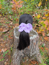 Image 4 of Merino Wool Premium Scrunchy Set- Magenta & Lavender 