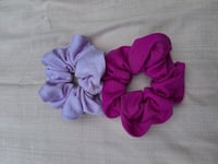 Image 5 of Merino Wool Premium Scrunchy Set- Magenta & Lavender 