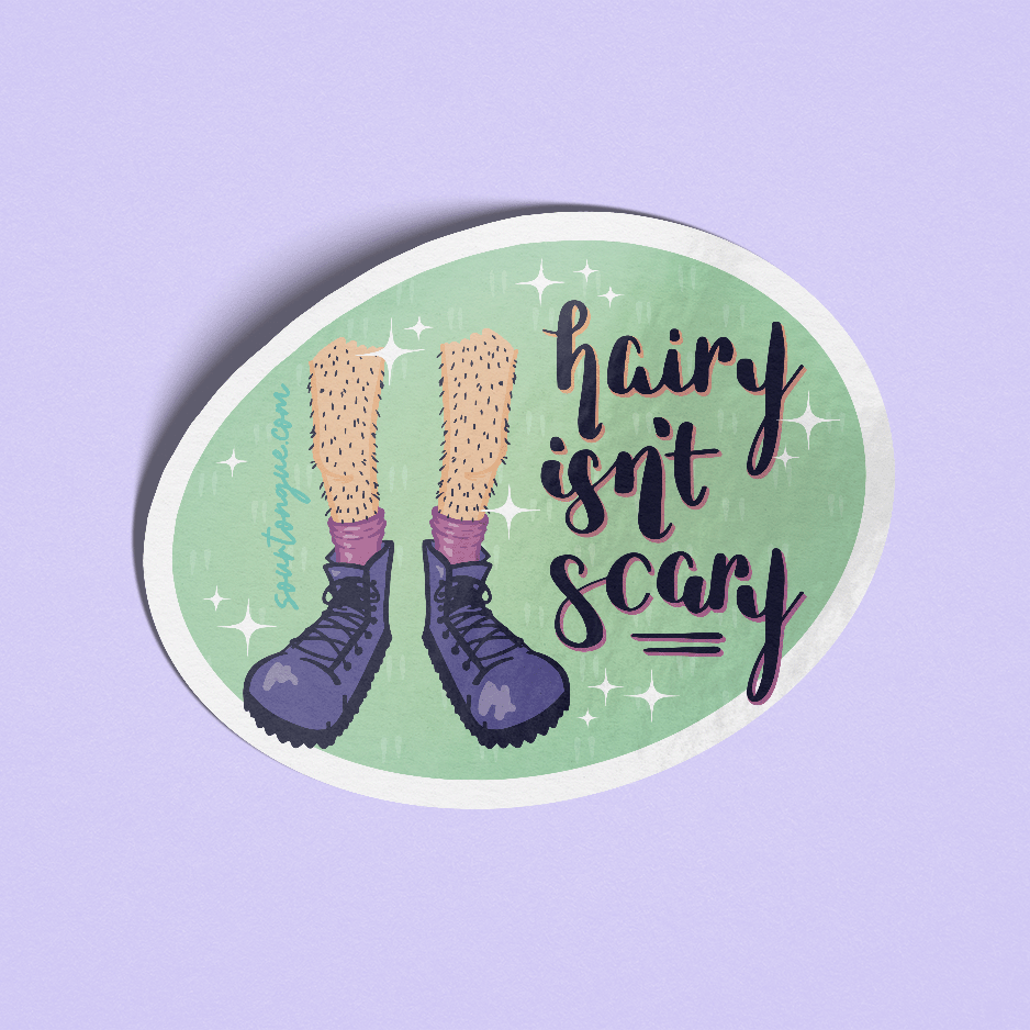 Image of Hairy isn't Scary Sticker