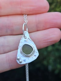 Image 2 of Mermaid Secret- Green Cornish Seaglass Necklace 