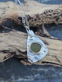 Image 3 of Mermaid Secret- Green Cornish Seaglass Necklace 