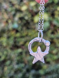 Image 3 of Star Hoop Necklace