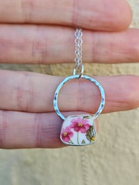 Image 3 of Vintage Floral China Necklace 