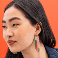 Image 2 of McKenzie Beaded Fringe Earrings