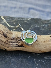 Image 1 of Seaglass Swirl - Green Cornish Seaglass 