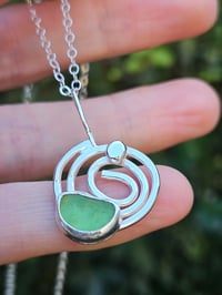 Image 2 of Seaglass Swirl - Green Cornish Seaglass 