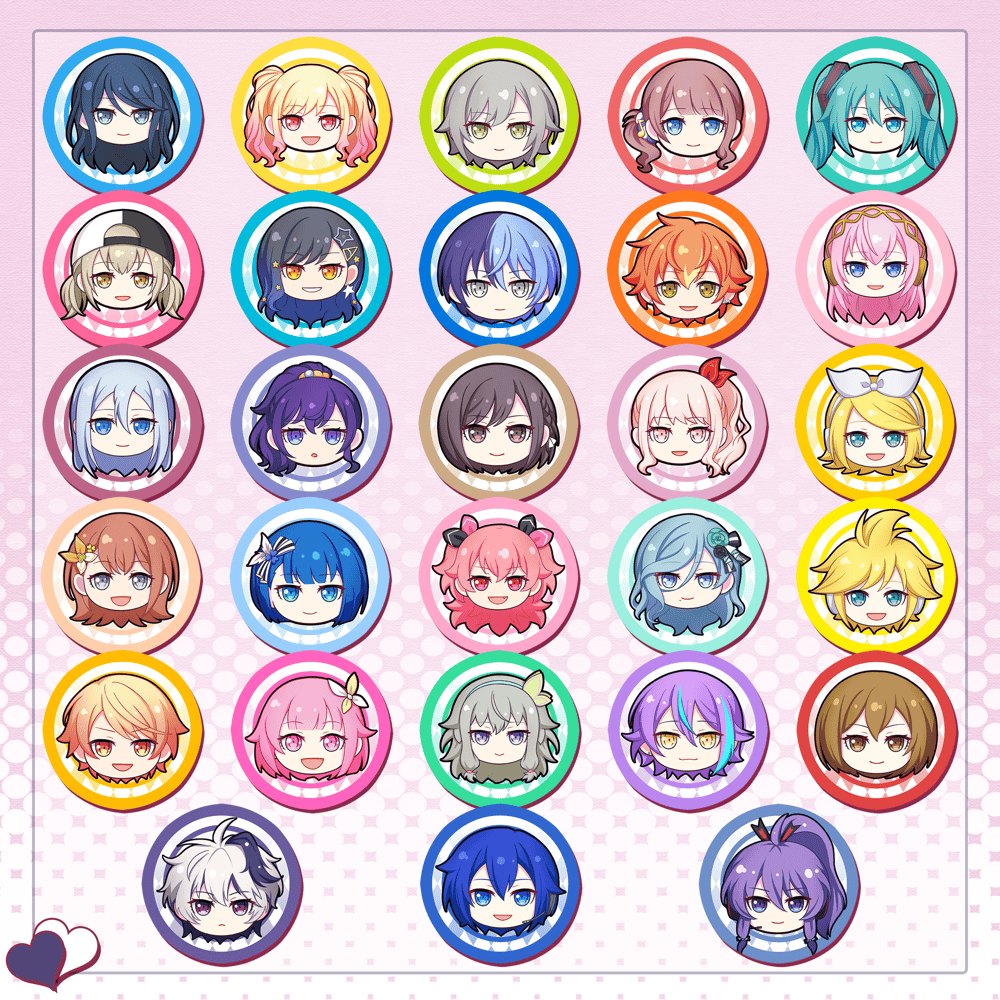 Image of Project Sekai + Vocaloid Button Pins